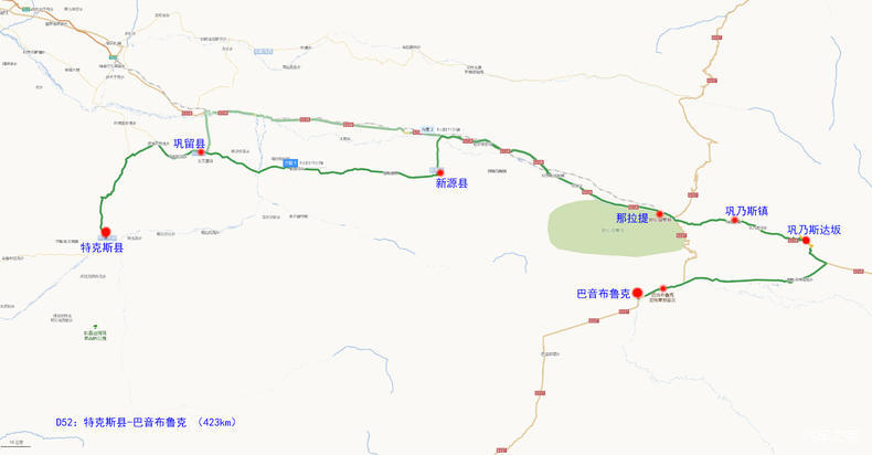 走g218国道经过那拉提草原,g217封闭,只得经巩乃斯达坂绕道.